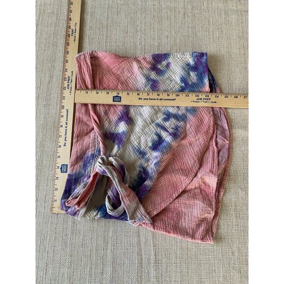 Free People Pink Tie Dye Mini Skirt Cotton (Size 4) - Picture 3 of 6